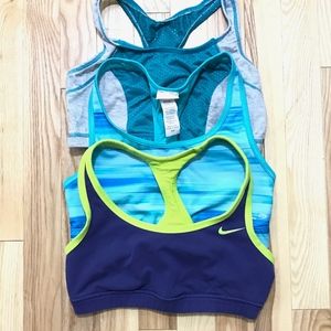 Lot of 3 Sports Bras Nike, Champion, Jacques Moret